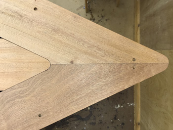 Outer deck boards and king plank detail