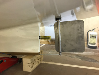 Rudder installed